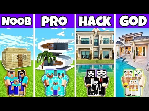 Dream House Build Challenge - Noob Vs Pro Vs Hacker Vs God