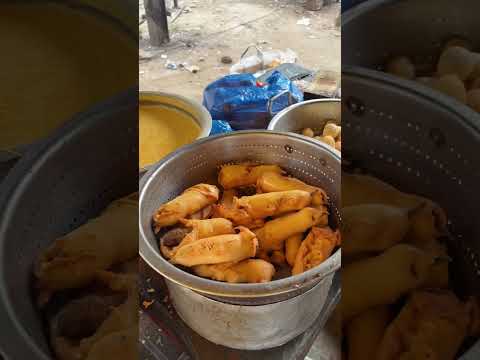 Raw Brinjal Bhajji Making In Hyderabad #shortsfeed #shorts