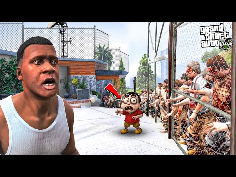 Shinchan & Franklin Escape Zombie Virus City in GTA 5 || Shinchan Zombie Attack