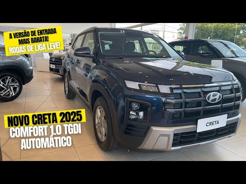 🔥 NOVO HYUNDAI CRETA 2025 COMFORT 1.0 TURBO GDI AUTOMÁTICO - A Versão de entrada!