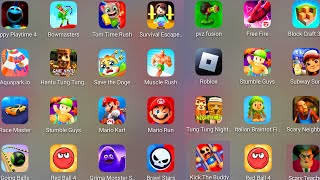 Tung Tung Nightmare,Mario Run,Muscle Rush,Stumble Guys,Free Fire,Poppy Playtime 4,Race Master 3D....
