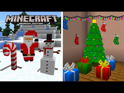 PACK DE ADDONS NAVIDEÑOS PARA MINECRAFT PE 1.21 BEDROCK - ADDON DE NAVIDAD MCPE