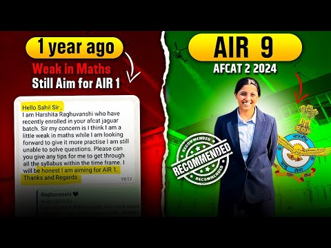 From Weak in Maths to Rank 9 in AFCAT – Her 1 Year Journey Will Inspire You!