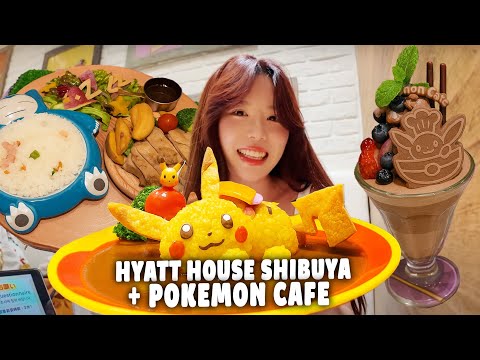 Hyatt House Shibuya + Pokémon Café 🍛 Tokyo Food Vlog