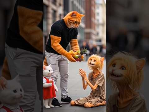 #bulun شوف المتسولة عملت ايه في بسبوسة😰😭💔#shorts #cat #ai #viral