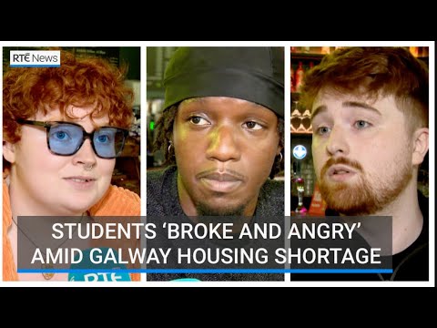 YouTube video thumbnail: Housing Shortage in Galway Leaving Students 'Exhausted, Broke and Angry'