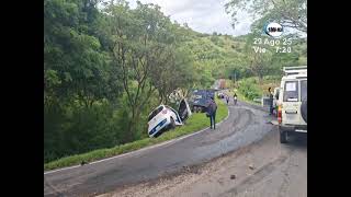 Triple colisión entre rastras y carro deja un lesionado en Jinotega