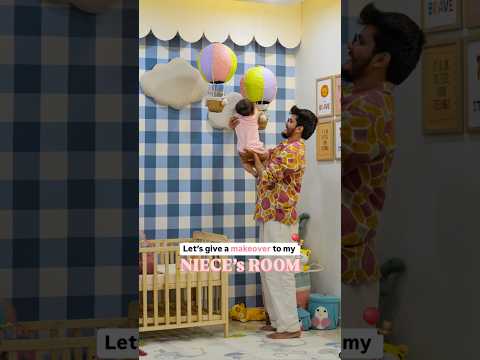 DIY Kids Room Makeover 🎈🥹 #diyprojects #interiordecor #ytshortsindia