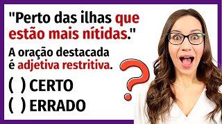 ✅ Saiba como DOMINAR ORAÇÕES ADJETIVAS para PROVAS DE CONCURSO | Banca CEBRASPE ❌