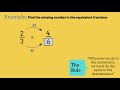 Finding Missing Numbers in Equivalent Fractions