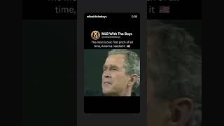 George W Bush first pitch full sequence #usa #mlb #fyp #viral