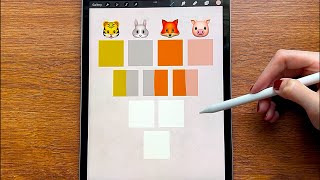 Mixing Emoji Colors #colormixing #procreate #emojimix
