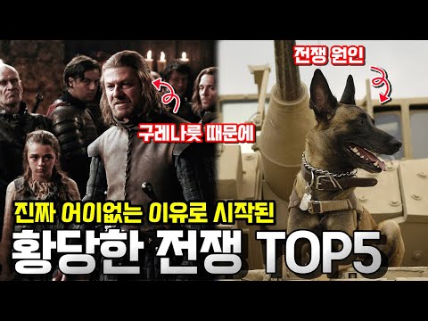 진짜 어이없는 이유로 시작된 과거와 현재의 황당한 전쟁 TOP5