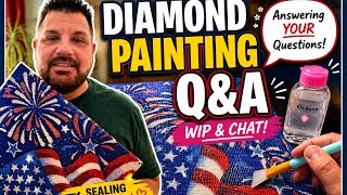 Diamond Painting WIP & Chat | I Answered 10 Fun Tag Questions!