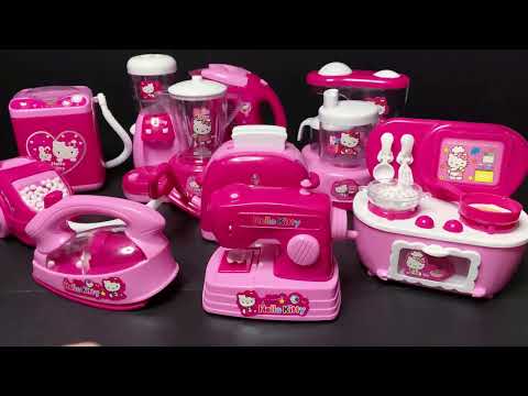 Satisfying with Unboxing Cute Pink Hello Kitty Mini Appliances Collection | ASMR Toy Review