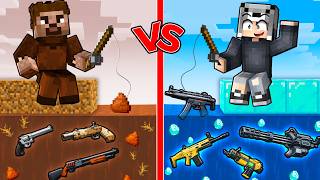 ZENGİN VS FAKİR SİLAH TUTMA YARIŞI - Minecraft