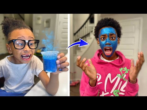 NERD GETS Bullied By His Big BROTHER So He Turns Him Blue, He Learns His Lesson