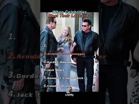 When Celebrities Meet Their Lookalike!! #ranking #celebrity