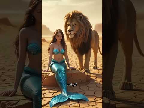 أسد أنقذ حورية بحر جميلة 🔥||#short #shortsviral  #shortfeed