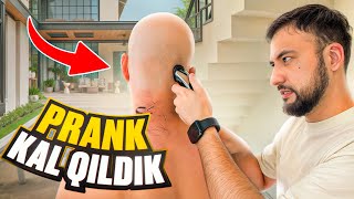PRANK 👻 Sochini ob tashladik 😳 STRIMERLAR BILAN DACHADA 1🍋NI nishonladik 😍
