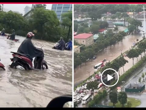 🔴 TRỰC TIẾP: Giao thông Hà Nội NGẬP LỤT NẶNG - PHỐ THÀNH VỊNH sau mưa bão số 10 | VOV Giao thông