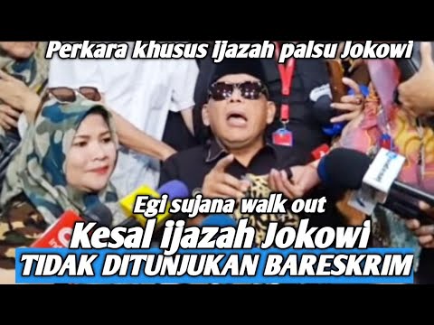 Egi sujana walk out‼️ gelar perkara ijazah jokowi Bareskrim tidak menunjuk kan ijazah asli jokowi