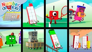 Os 10 momentos mais esportivos! 🥇 Contagem para crianças 12345 | Numberblocks em Português Brasil