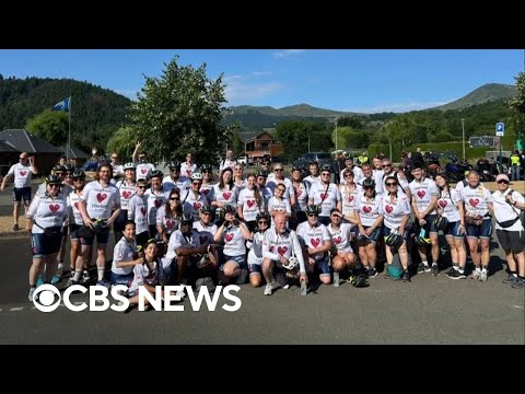 YouTube video thumbnail: Bike Race Through France Supports Terror Attack Victims and Survivors