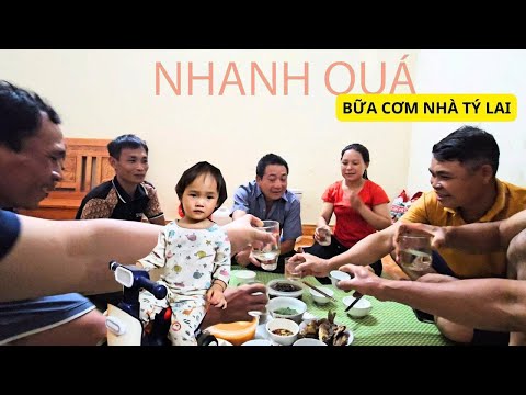 Bữa cơm tối nhà Tý Lai cùng anh em thợ xây quá tuyệt vời - Cháu Kim Oanh lớn nhanh,  mặt giống y Bố
