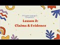Claims and Evidence in Arguments
