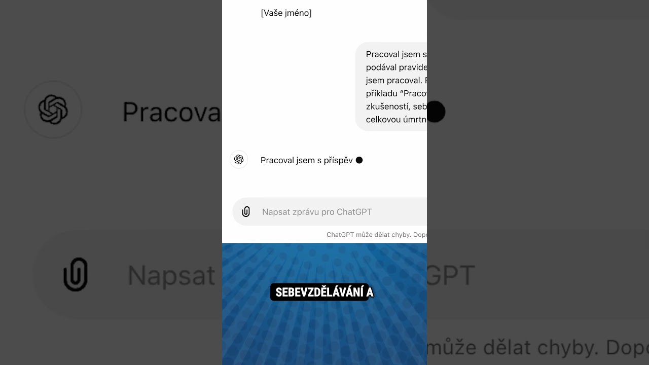 Jak se bavit s AI? #3 PŘÍKLAD