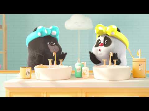 love you 100 times lol 🐼🐻❤️#팬더 #panda #animation