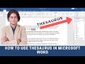 Using the Thesaurus in MS Word