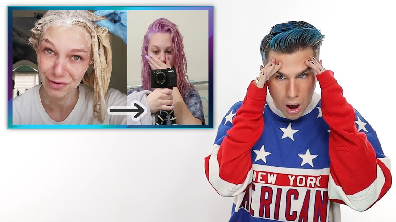 Hairdresser reacts to people coloring their hair pastel