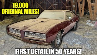 First Wash in 50 Years: GTO BARN FIND With 19k Original Miles! | Satisfying Restoration