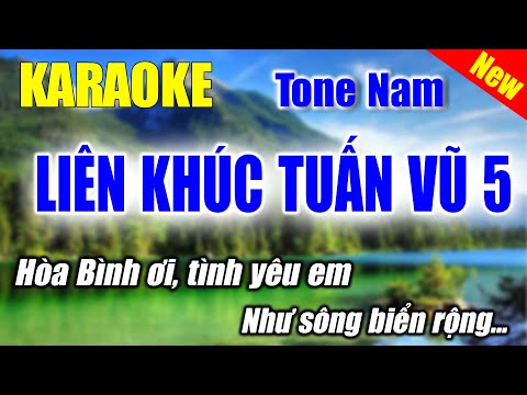 KARAOKE NHẠC SỐNG || LIÊN KHÚC TUẤN VŨ 5 (beat chuẩn ) Tone Nam || Phượng Hoàng kara