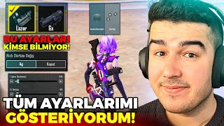 KİMSENİN BİLMEDİĞİ ÖZEL AYARLARIM! (ÇOK İŞİNİZE YARAYACAK) PUBG MOBILE