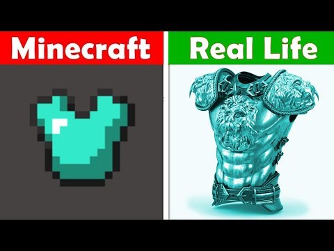 DIAMOND CHESTPLATE IN REAL LIFE! Minecraft vs Real Life animation CHALLENGE