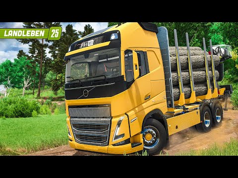 LS25: Ab in den Wald: Holztransport mit dem VOLVO LKW | Landleben #6 | LANDWIRTSCHAFTS SIMULATOR 25