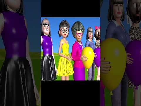 Scary Teacher 3D vs Squid Game Pop The Balloon Or Find Love vs 6 Beauty Women Challenge #shorts