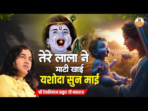 तेरे लाला ने माटी खाई यशोदा सुन माई | Shri Devkinandan Ji Maharaj #devkinandan  #bhajan #shrikrishna