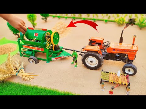 Diy Top the most creative science project | wheat thresher machine | mini Tractor @MiniCreative1
