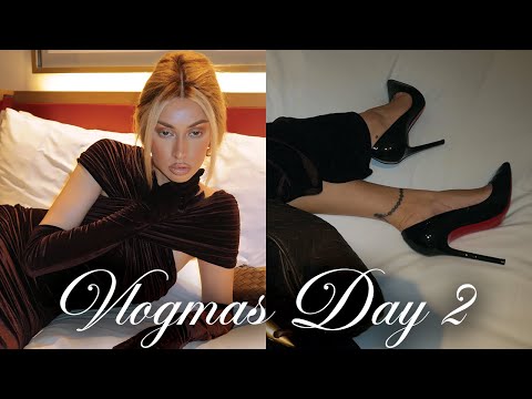 VLOGMAS DAY 2! Luxury holiday vacation, ice skating, my christmas list, fine dining!