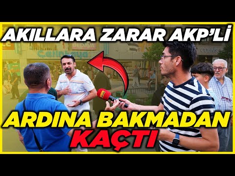 AKILLARA ZARAR AKP'Lİ ARDINA BAKMADAN KAÇTI! | Sokak Röportajları