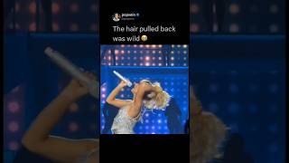 The hair pulled back was wild 😭