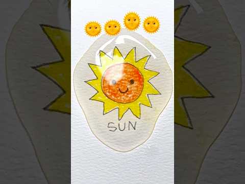 Easy drawing Sun but in water kids art #kids #sun #drawing #easydrawing #kidsart