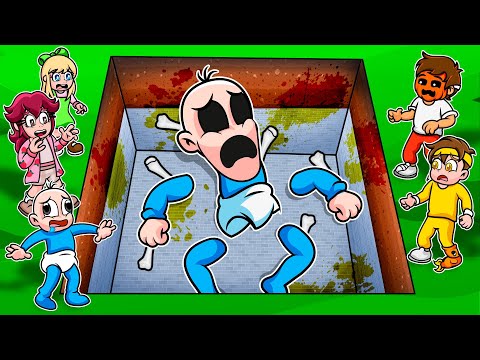 BEBE NOOB ENCONTRÓ un CUERPO ATERRADOR de BEBE NOOB 😱😂 EN MINECRAFT
