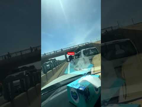 Manifestation sur autoroute à péage