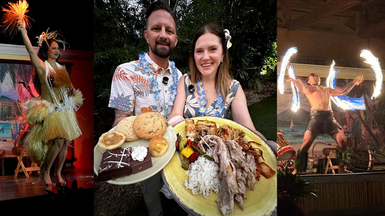 Luau Birthday Date Night At Universal Orlando! | Wantilan Luau At Royal Pacific Resort! Food & Hula!