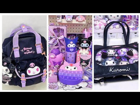 Kuromi Stationery haul 💜Filling my Kuromi Bag with ONLY Kuromi Stuff  #cindyasmr